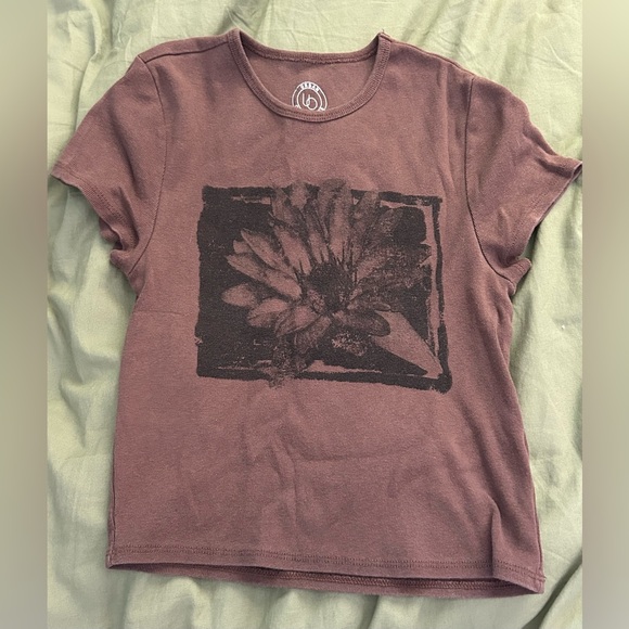 Urban Outfitters Tops - Urban Outfitters Vintage-Inspired Floral Graphic Tee - Women's Plum